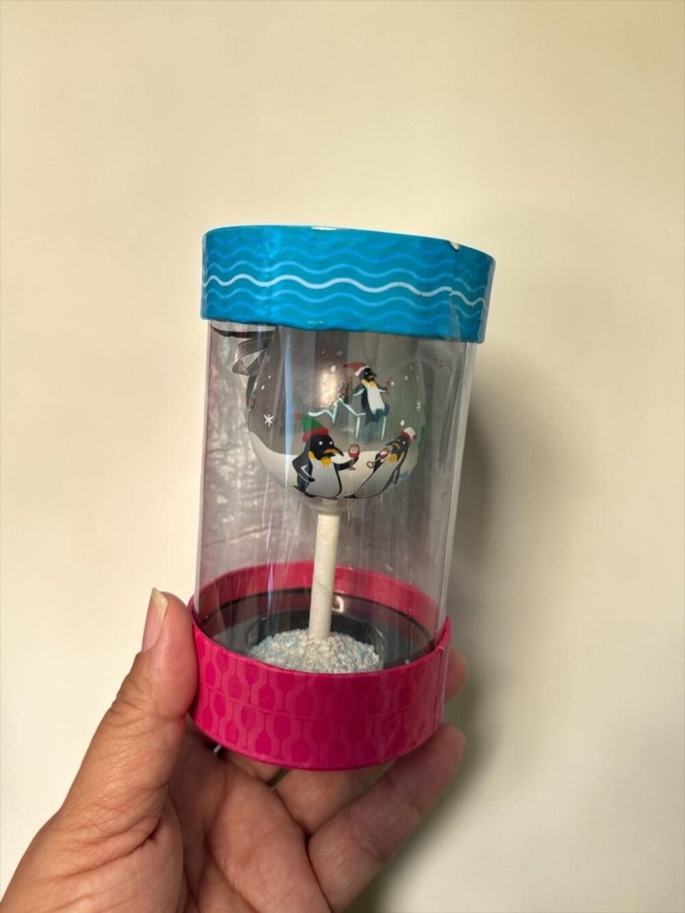 Lolita Love My Mini-Wine Glass Ornament Penguin Party Christmas NIB Sealed
